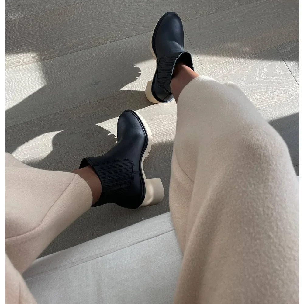 Dolce Vita Caster H2O Booties in Black Leather Anthropologie